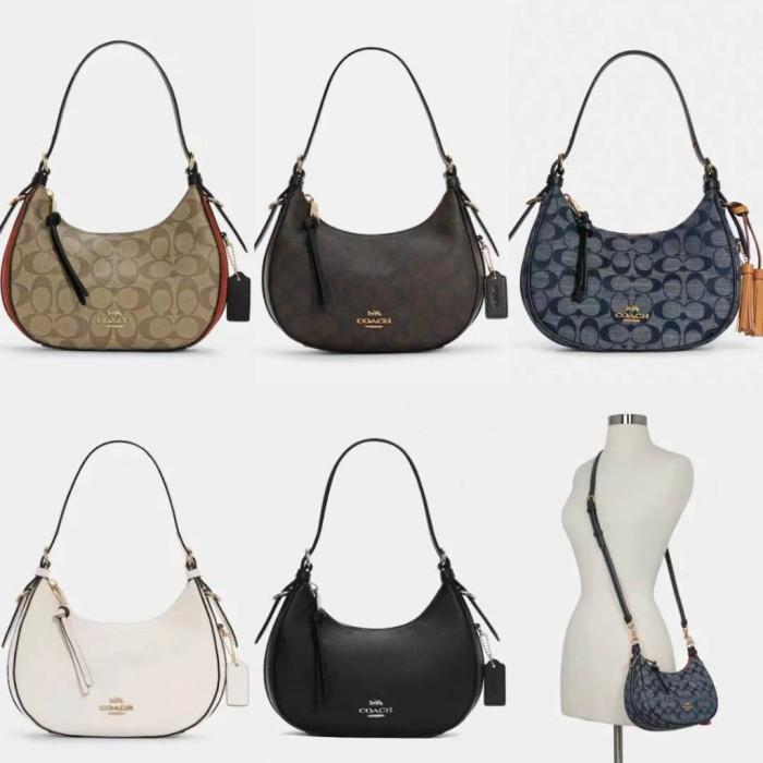 [SIAP DIKIRIM] Tas COACH 7257 6809 8163 6807 Kleo Hobo In Signature Canvas - Leather