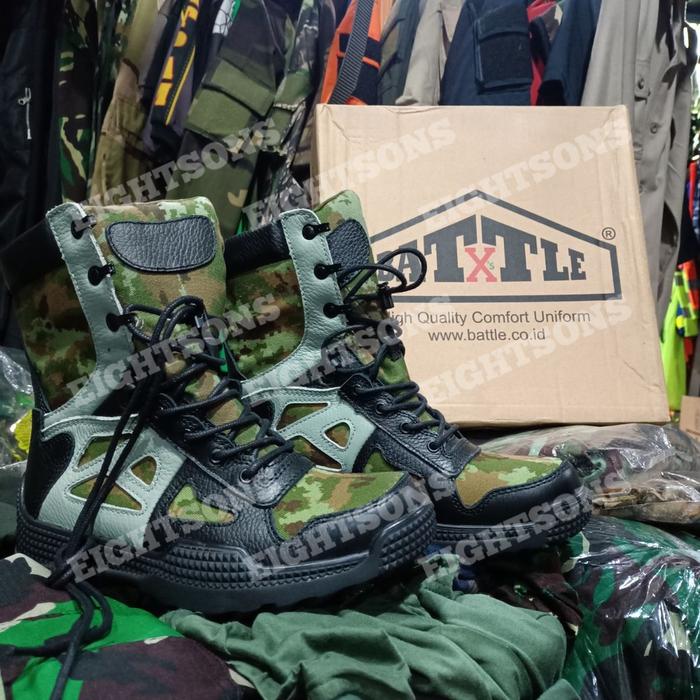BATTLE X SEPATU PDL KOSTRAD JATAH TNI VIGOROSO SEPATU PDL BOOTS BATTLE