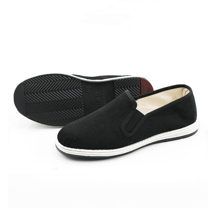 YS Top Quality Black Cotton Shoes Bruce Lee Vintage Chinese Kung Fu