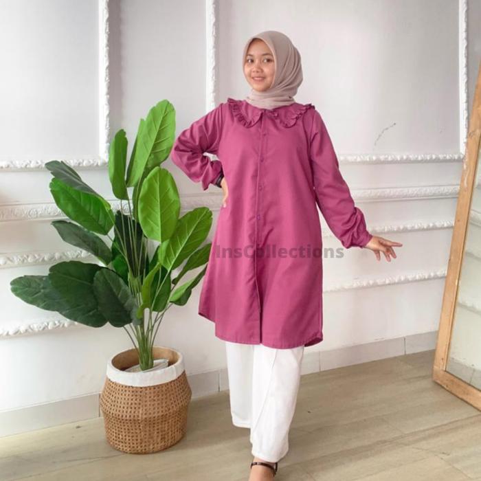 L14 Tunik Prilly By Ins Collections Baju Atasan Muslim Wanita Casual