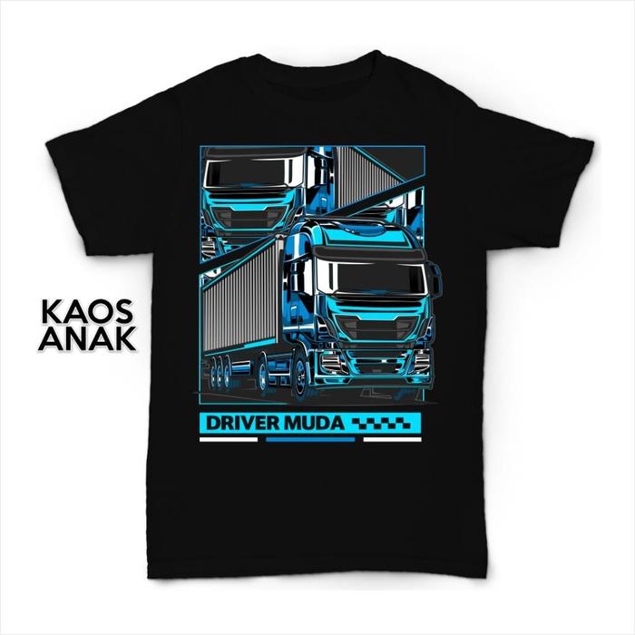 Kaos Viral Anak Truk Sopir Pilot Darat Driver Muda Baju Anak Distro Lengan Pendek Cotton Combed 30s 