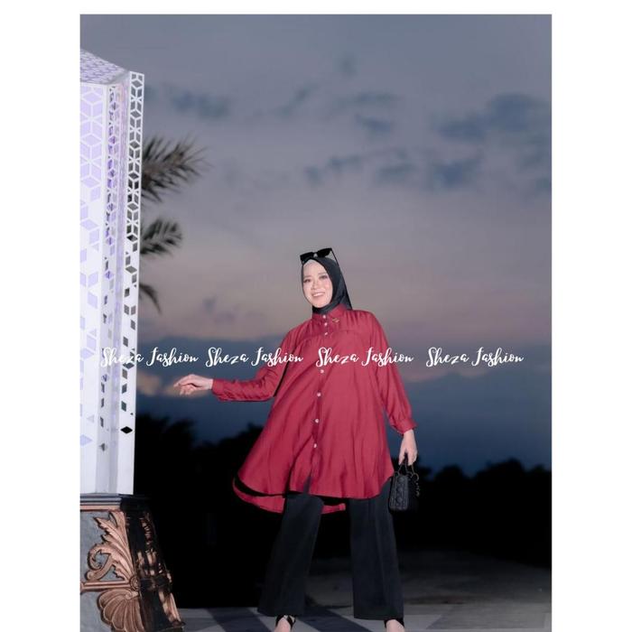 L14 ShezaFashion - ZEEYA TUNIC POLOLINEN PREMIUM JUMBO