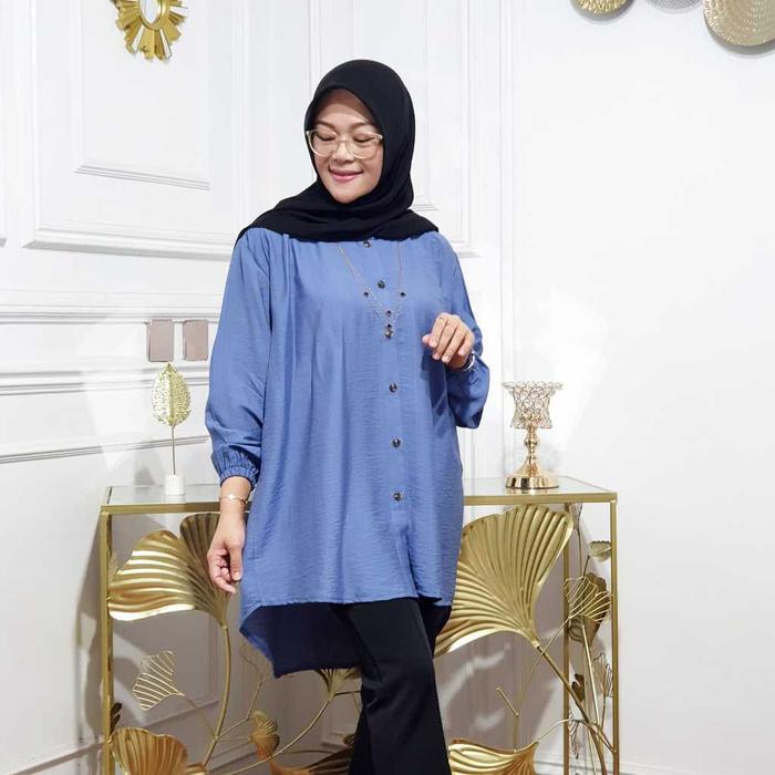 L14 Tunik Wanita Jumbo Ld 130 Soraya Lengan Panjang Busui Friendly