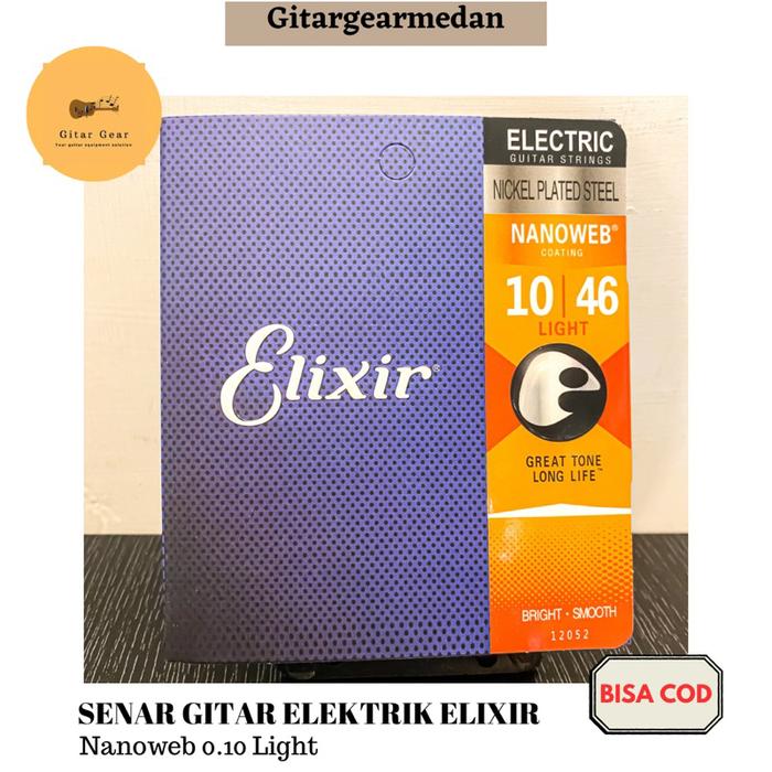 SENAR GITAR ELEKTRIK ELIXIR TALI GITAR ELEKTRIK ELIXIR NANOWEB 010 1