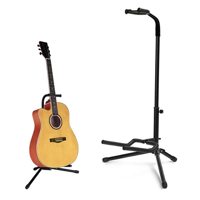 Stand Dudukan Gitar Akustik Elektrik Bass Holder Adjustable Long Neck