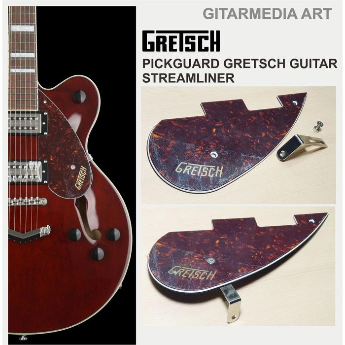 Unik PICKGUARD GITAR HOLLOW BODY GRETSCH STREAM LINER Berkualitas