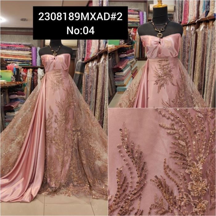 kain Tile Brokat Bunga 3D payet 2310277MLT0028D#2 No:04