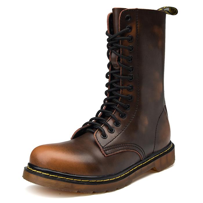 Men Women Boots 2022 New Winter Vintage Military Boots High Boots