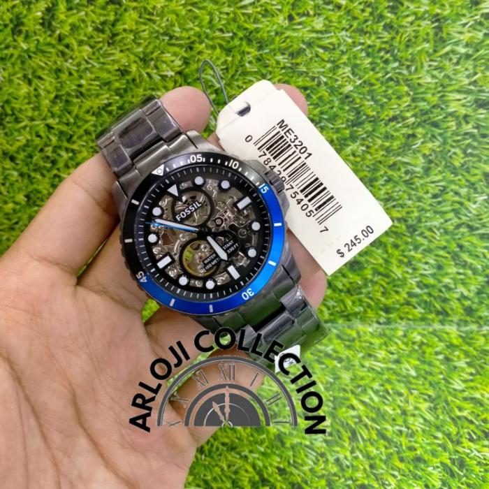 [Ready] Jam Tangan Pria Fashion Me3201 Smoke Black Automatic New