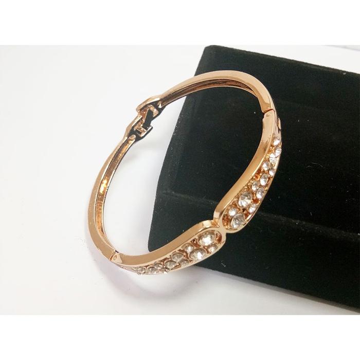 VeE Gelang Wanita Lapis Emas 18K Kristal Swarovski GW26