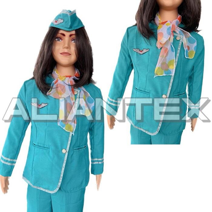BAJU PRAMUGARI ANAK HIJAB TOSCA/BAJU KARNAVAL/BAJU PROFESI ANAK/BAJU