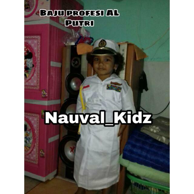 Baju Profesi TNI - AL / Kostum Seragam ANGKATAN LAUT ANAK PUTRI /