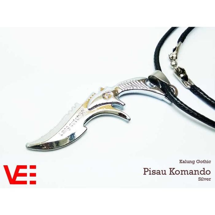 VeE Kalung liontin Gothic Remaja Model Pisau Komando