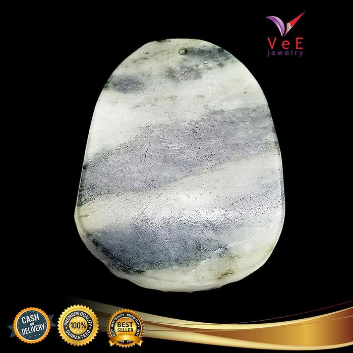 Liontin Batu Giok Burma Asli Natural Ukir Shio Ayam Fei Cui Tipe A -