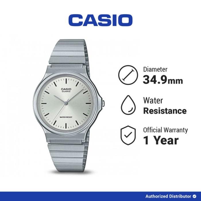 Casio Jam Tangan Pria MQ-24D-7EDF Tahan Air Diameter 34.9mm Garansi Resmi 1 Tahun Baterai SR626SWE