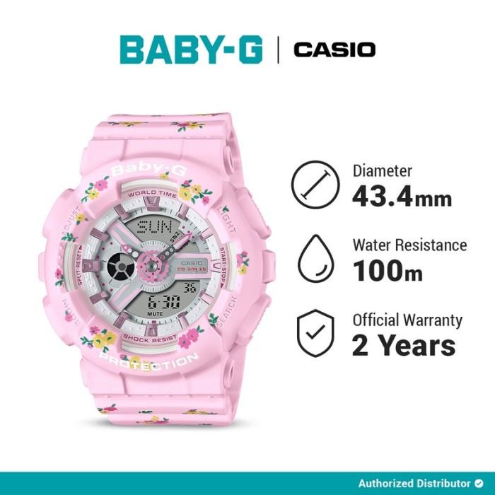 Casio Jam Tangan Wanita Baby-G BA-110LSB-4ADR Waterproof LED Original