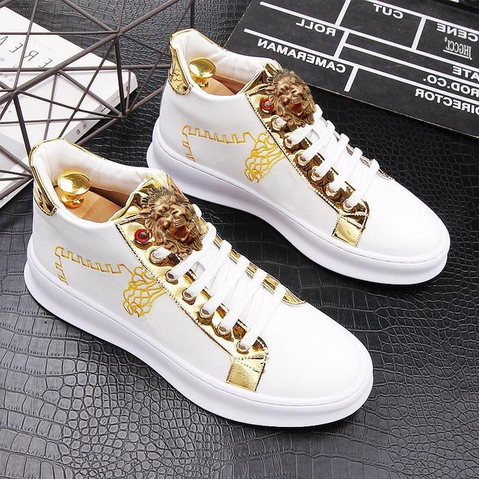 Luxury Men'S Shoes Platform Loafers Trend Boots Small White Shoes