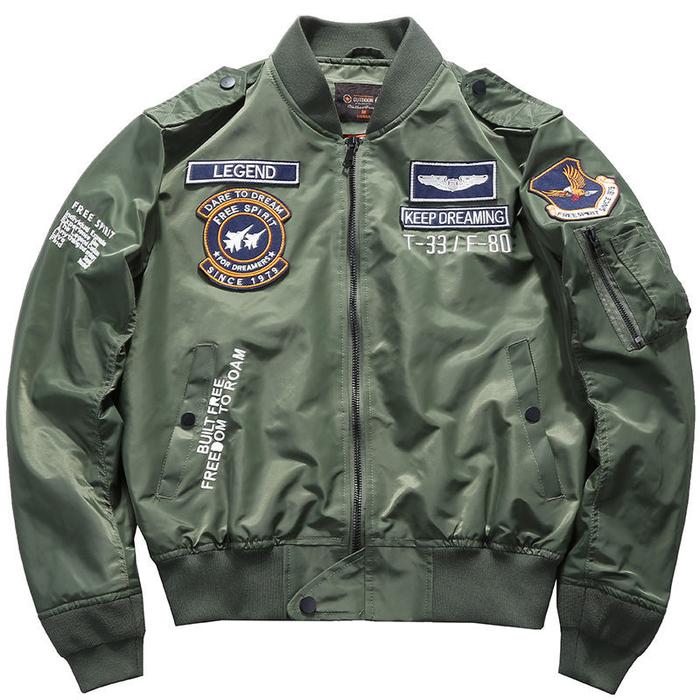 Usa Man'S Bomber Jacket Baseball Uniform Air Force One Army Aviation