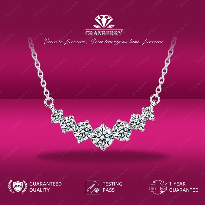 Necklace Kalung Princess Row Liontin Gift Hadiah Kado Asli Pasangan Anggun Berkualitas Tinggi Desain