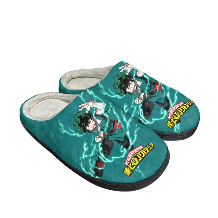 Izuku Midoriya My Hero Academia Home Cotton Custom Slippers Mens Womens Sandals Plush Casual Keep Wa