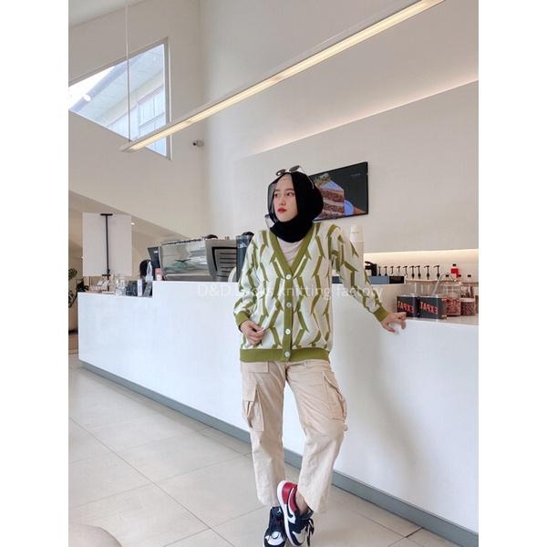 Cardigan Rajut Premium / Cardigan Rajut Kancing (Avocado) New