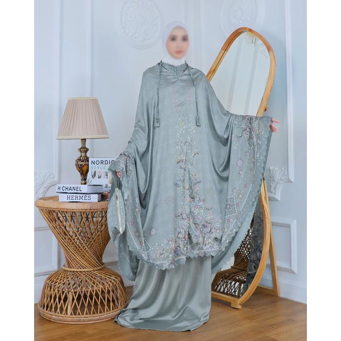 Promo Terbaru! Mukena Dewasa Armani Silk Premium Motif Printing Zara silk Seserahan Hampers Mukena R
