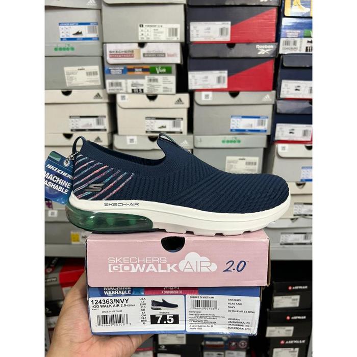(New) Skechers Go Walk Air 2.0 - Ediva Navy 124363/Nvy Women Shoes Orinal