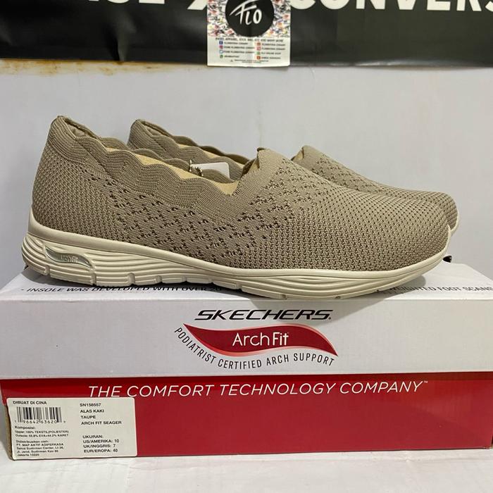 (New) Size 40 Sepatu Skechers Orinal Slip On Arch Fit Seager 158557 Women