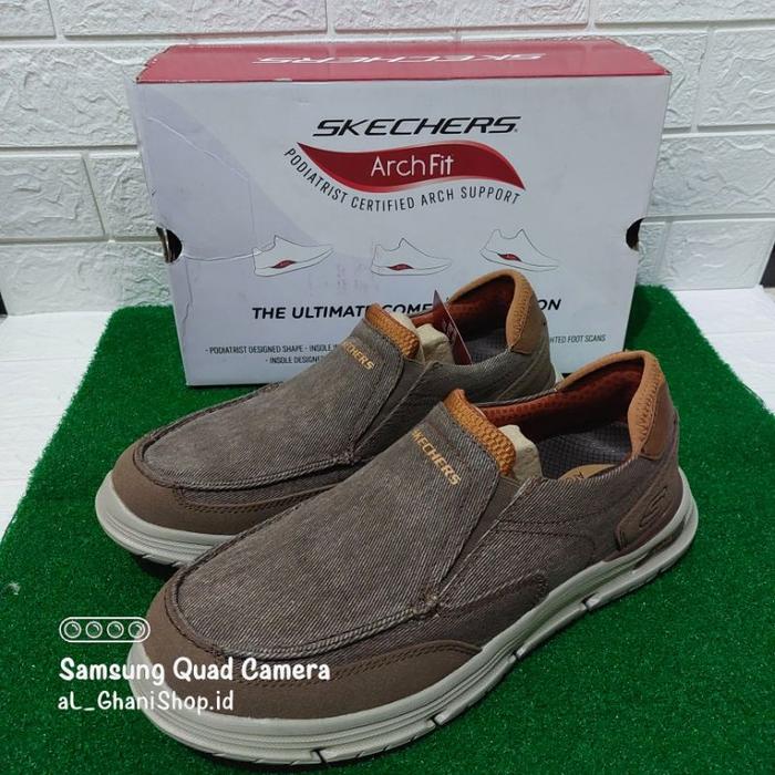 (New) Sepatu Formal Slip On Pria Skechers Arch Fit Vortell Rothler 204581 Orinal