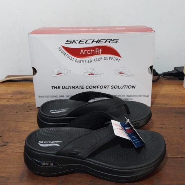 (New) Orinal Sale 70% Sepatu Skechers Go Walk Arch Fit Black 229022 Bbk Men