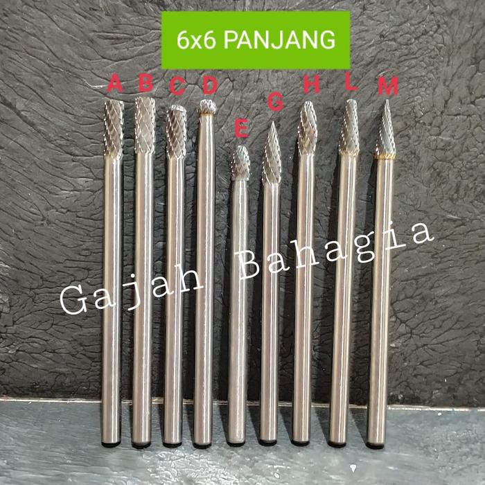 Mata Cuner 6Mm X 6Mm Long Panjang Mata Tuner Mata Bor Cun Rotary 6 Mm Murah