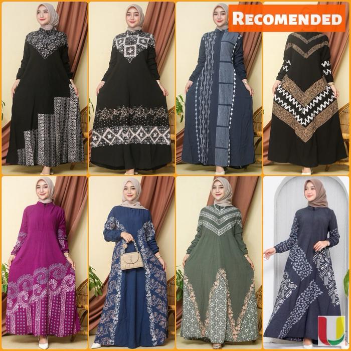Ready stok Batik Usman - Terbaru Gamis twill rayon ori pekalonga cap malaman Home Dress Syari Muslim