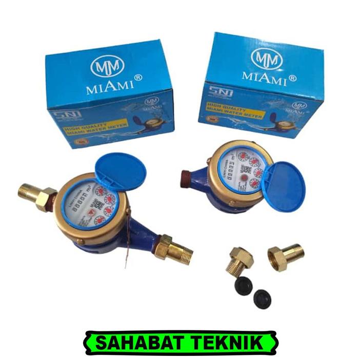 Grosir Miami Meteran Air Body Besi 1/2 Inch / Water Meter 1/2'' Inch Besi / Pvc Murah