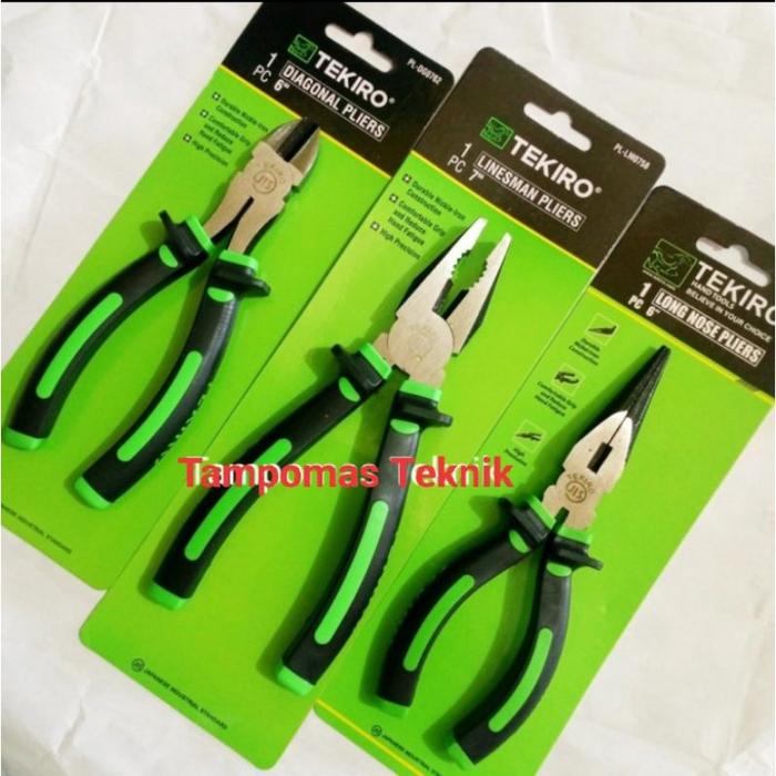 Tang Tekiro Set 3 Pcs Tang Potong Tekiro Tang Kombinasi Tekiro Tang Lancip Tekiro Murah
