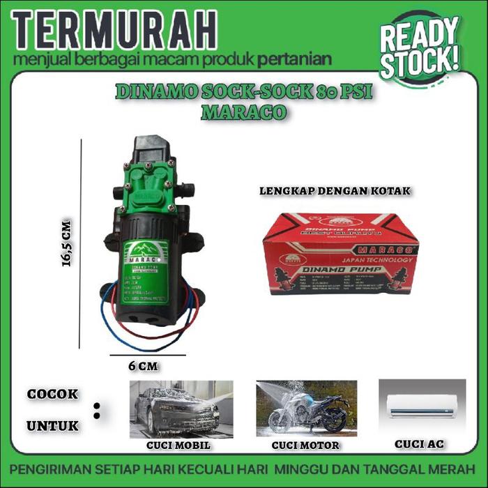 Dinamo Pompa Sock-Sock 80 Psi Maraco ( Dinamo Sprayer , Cuci Mobil , Motor , Ac / Bergaransi) Murah