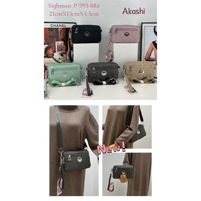 Tas Selempang Slempang Hp Wanita Sighmon Import Kanvas Slingbag Mini