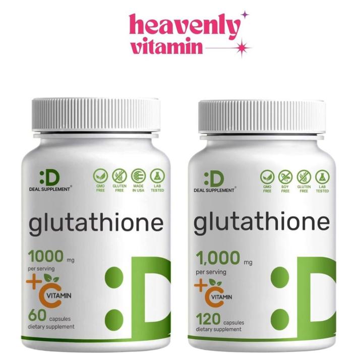 Deal Supplement Glutathione 1000mg Plus Vitamin C 500mg 60 Capsules