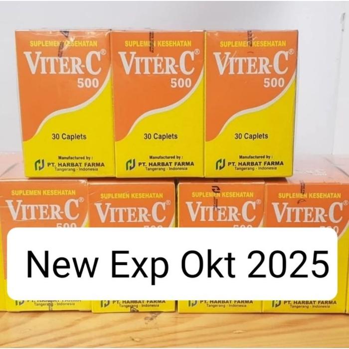 ViterC. Vitamin C 500 mg perbotol isi 30 kaplet.