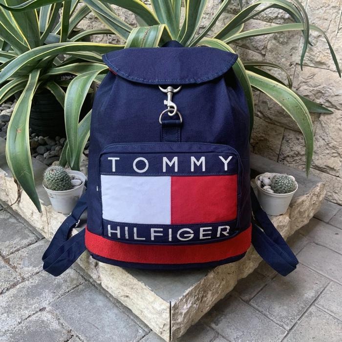TOMMY HILFIGER VINTAGE BIG FLAG DRAWSTRING BACKPACK