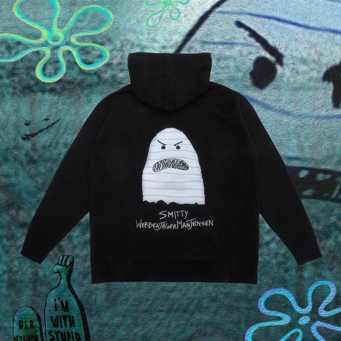 (COD) CUCI GUDANG HOODIE RAJUT PREMIUM KNIT HOODIE PROMO TERMURAH MOTIF SMITTY WERBEN HANTU IMPORT T