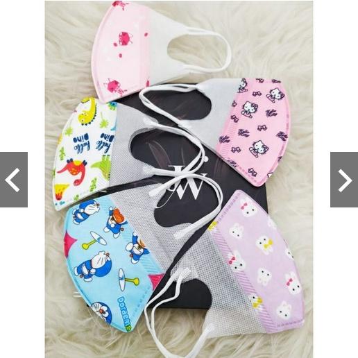 (COD) MASKER DUCKBILL ANAK MOTIF LUCU ISI 50PCS