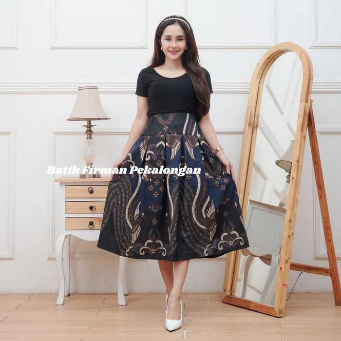 ROK PREMIUM ROK BATIK PANJANG 7/8 WANITA DEWASA ROK KLOK PAYUNG HALUS