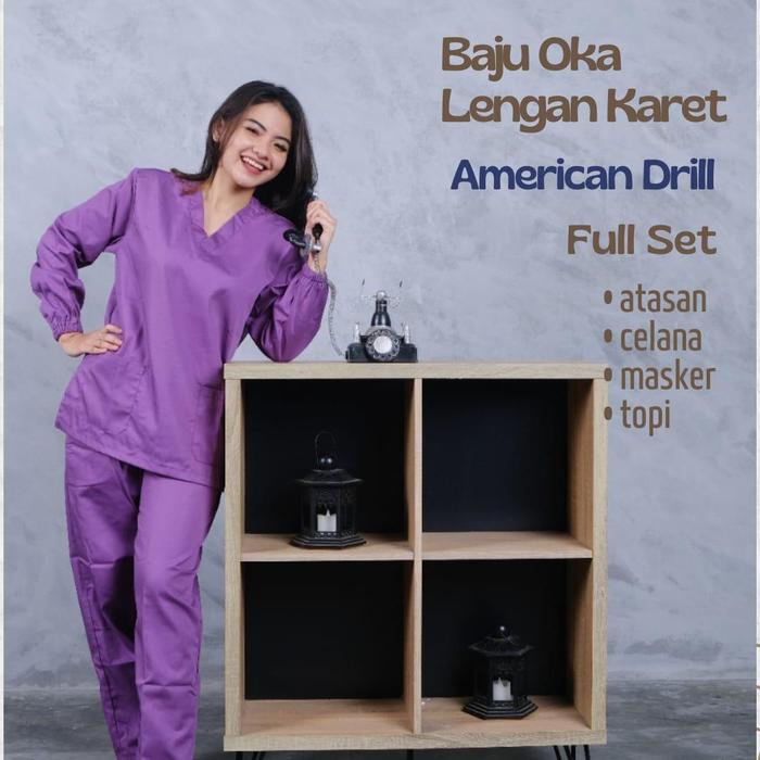 Baju Ok Lengan Karet Premium Drill Stenen Jaga