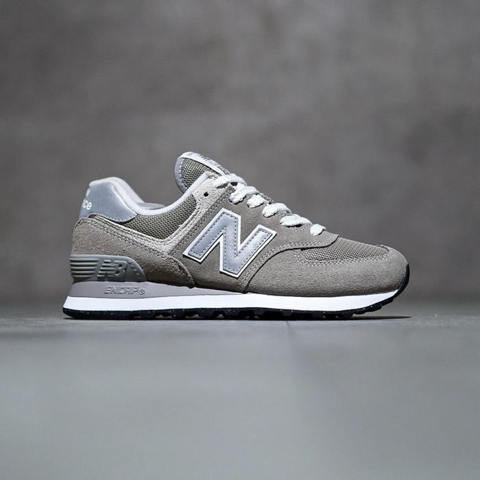 (Nb) Sepatu Sneakers New Balance Classic 574 Encap Grey Silver