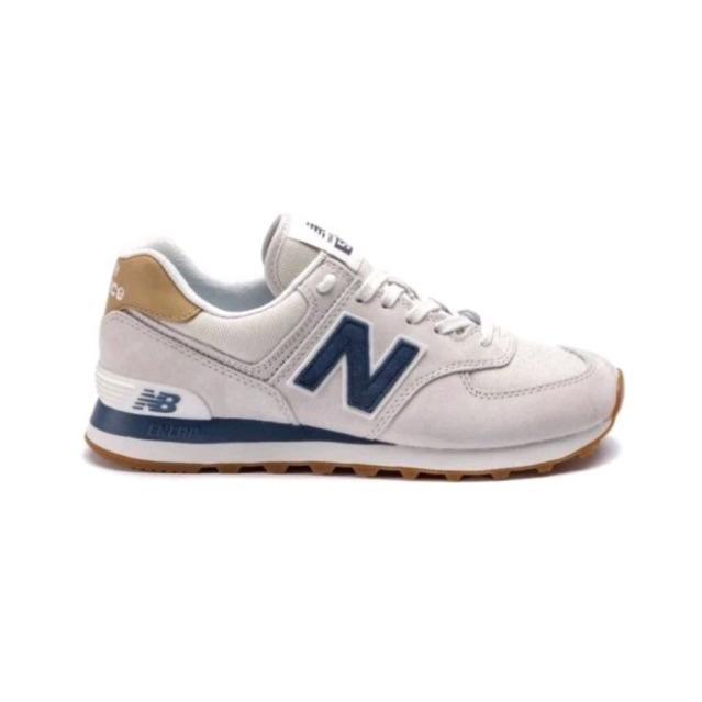 (Nb) Sepatu New Balance 574 Sepatu Nb 574 Beige Navy Ml574Lgi Original Bnib 100%