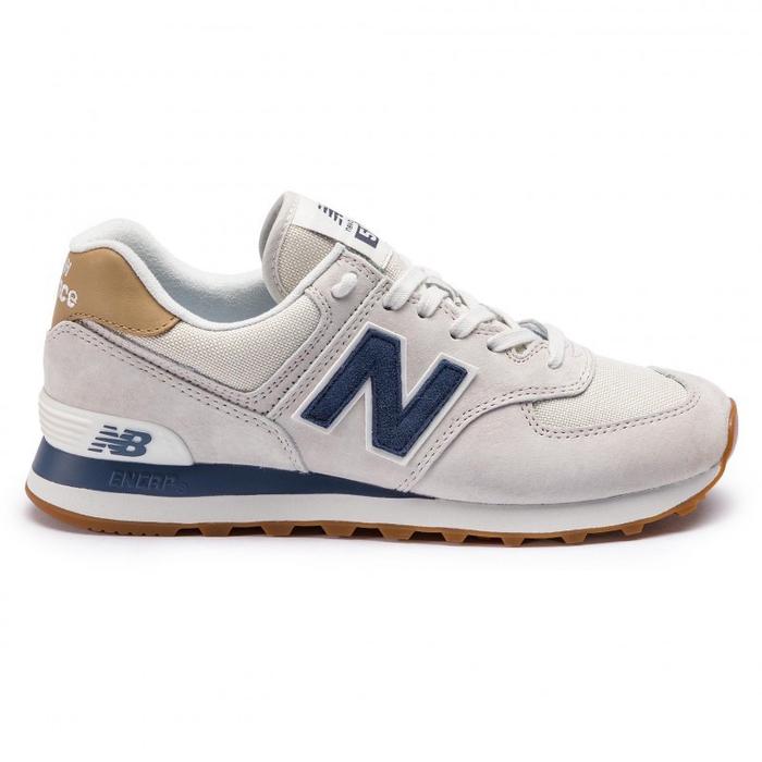 (Nb) Sepatu New Balance 574 Sneakers Nb 574 Ml574Lgi Beige Navy