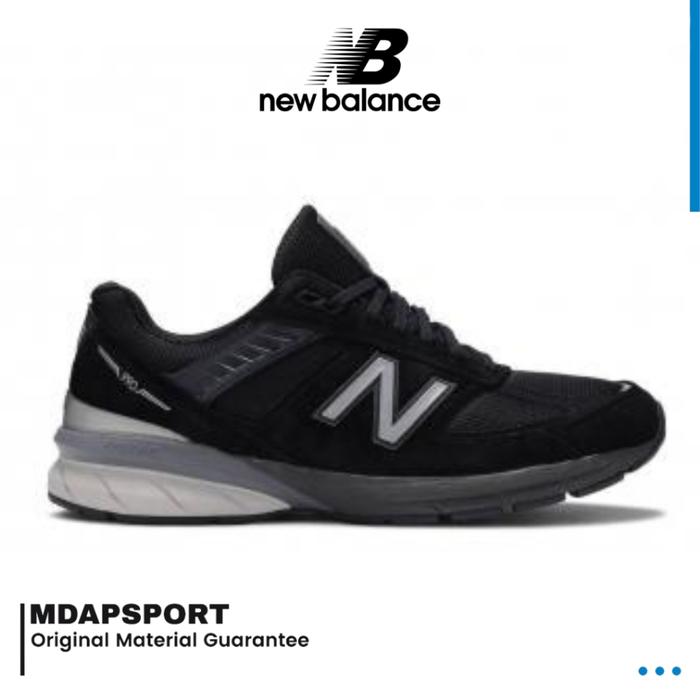 (Nb) Sepatu Sneakers New Balance 990V5 Made In Usa - Black Grey Bnib Global