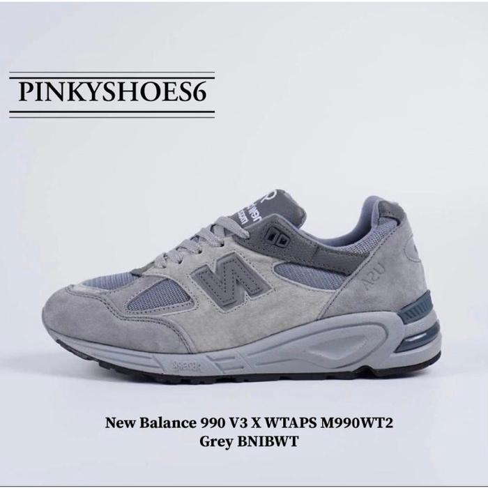(Nb) Sepatu New Balance 990 V2 X Wtaps M990Wt2 Grey Bnibwt