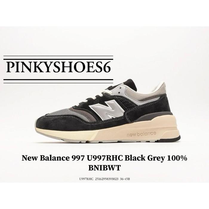 (Nb) Sepatu New Balance 997 U997Rhc Black Grey 100% Bnibwt