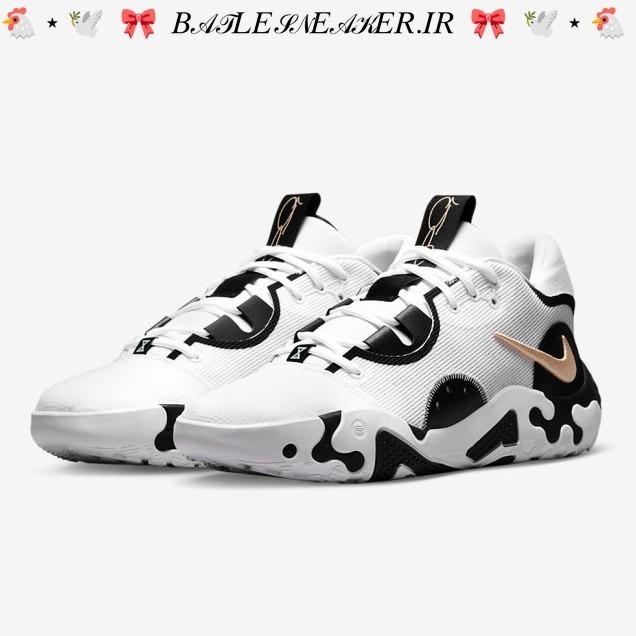 SEPATU NIKE PAUL GEORGE 6 WHITE BLACK GOLD ORANGE CHALK BNIB